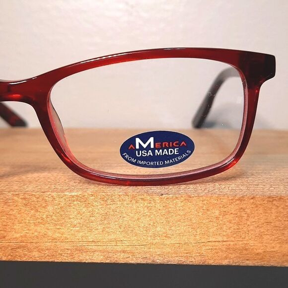 Made in USA Eyeglass Frame, Prescription-ready, red petite glasses 52-17-140 NEW - Picture 2 of 6
